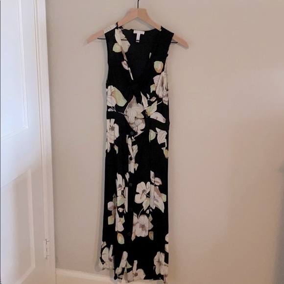 Leith Black Floral MIDI Dress - Picture 7 of 9